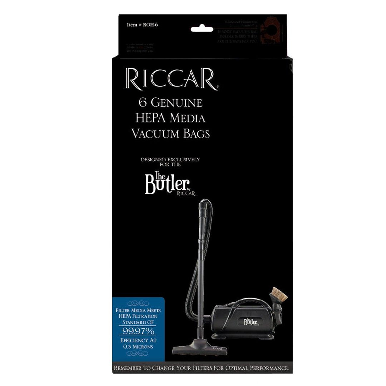 Riccar Butler HEPA Media Bags