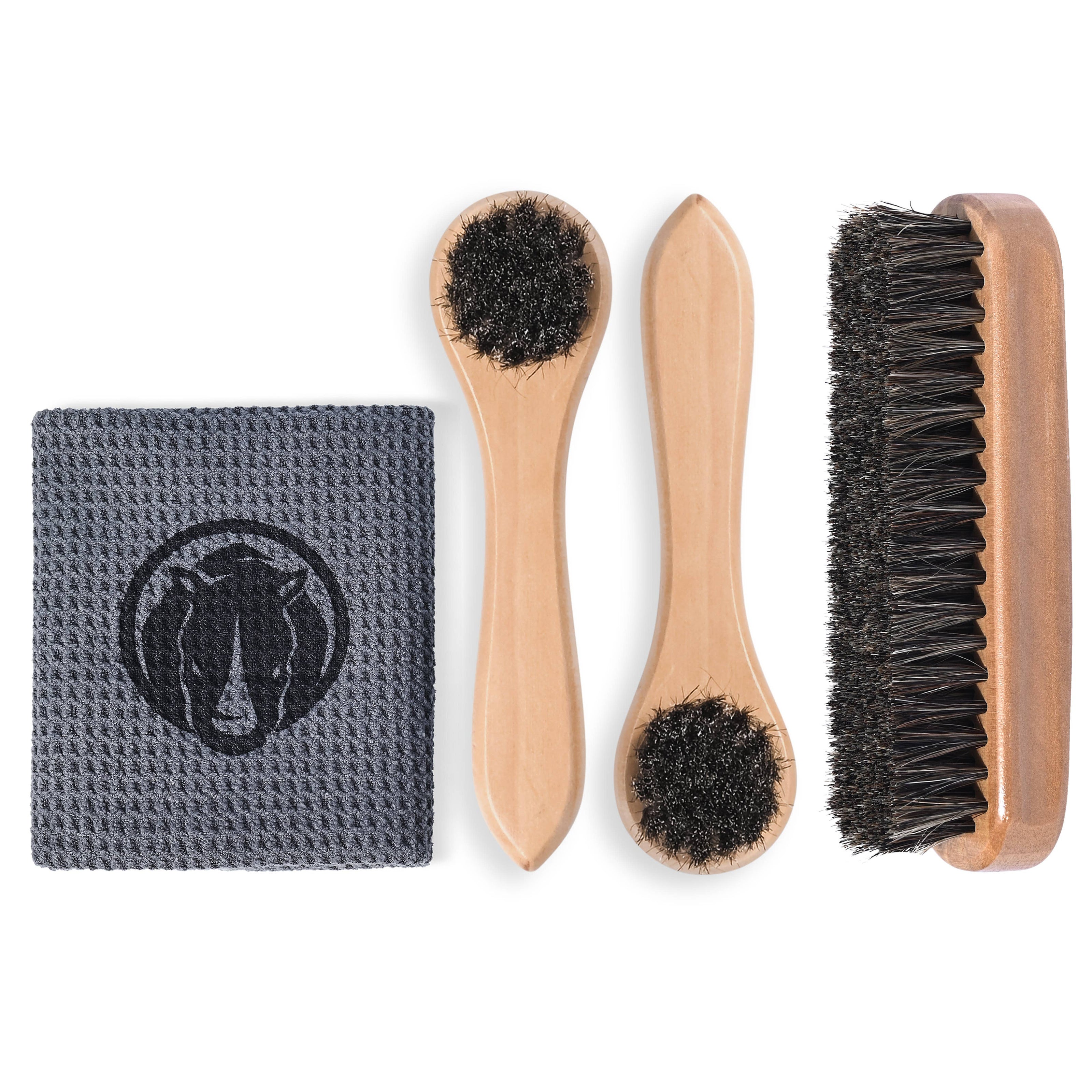 Rhino Wax Complete Leather Cleaning Brush Kit – 4 Piece