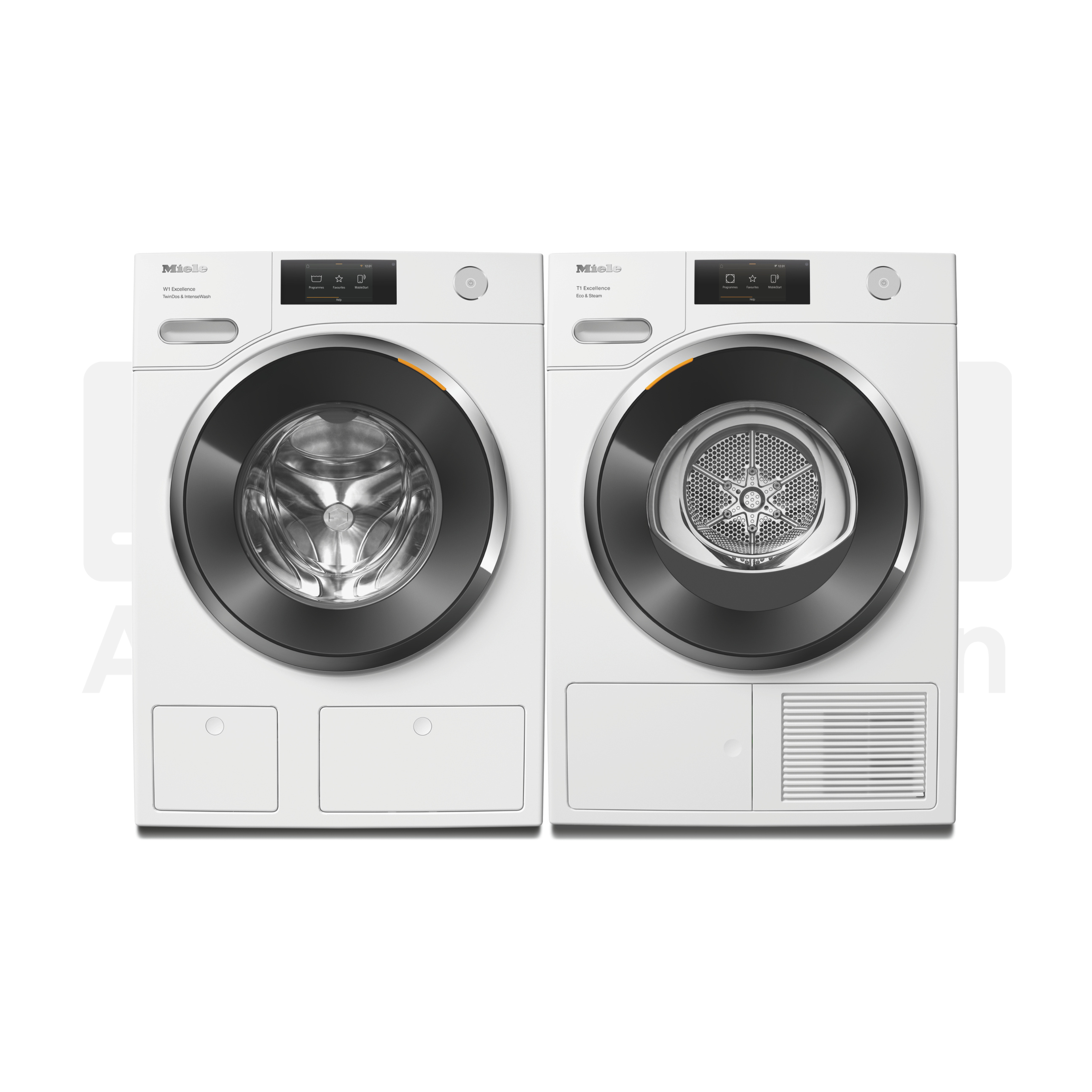 Miele WXR 960 Washer & TXR 960 Heat Pump Dryer Compact Laundry Set