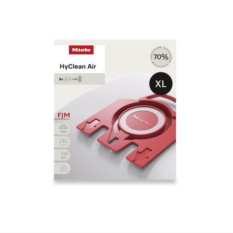 Miele FJM XL HyClean Air Vacuum Bags – 8 Pack