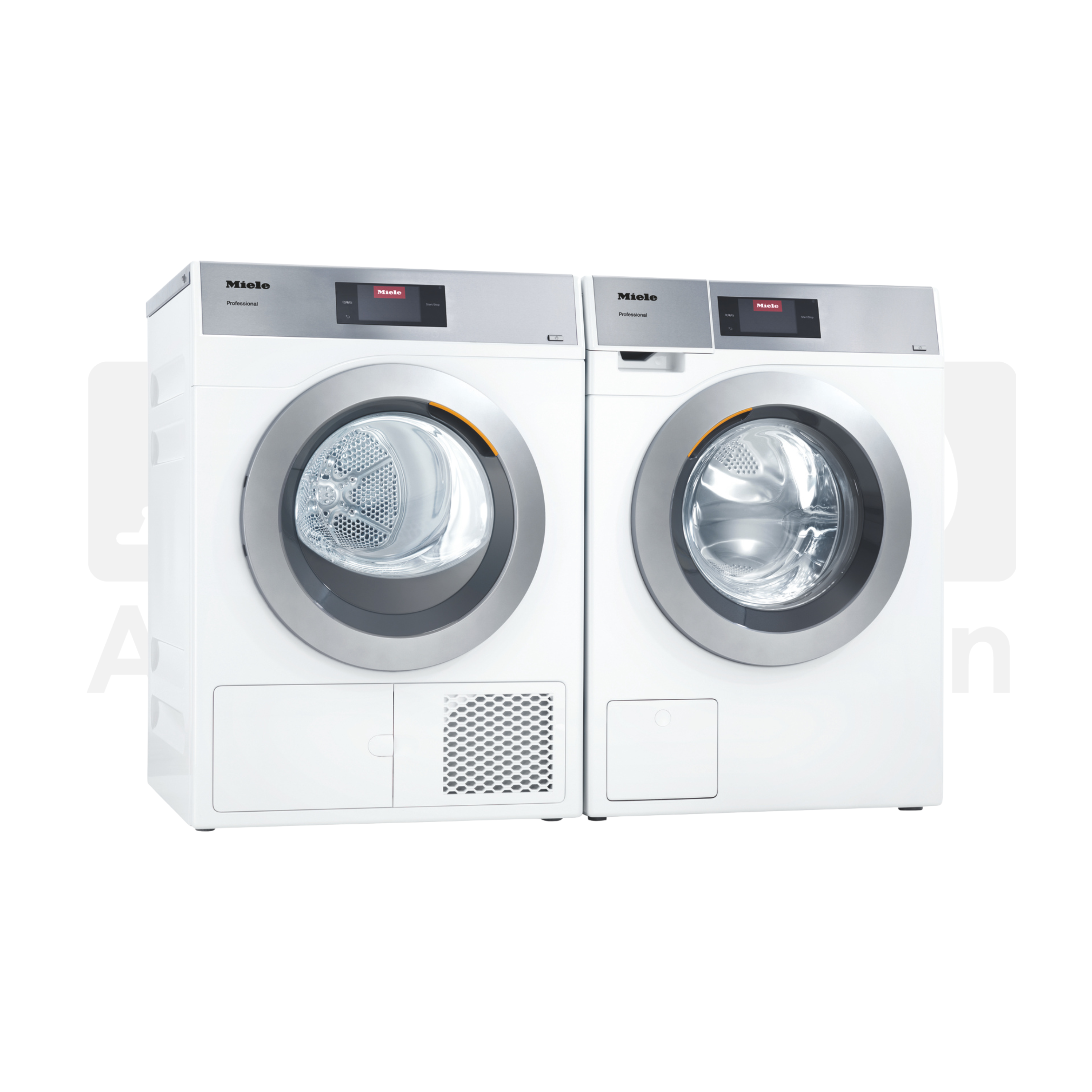 Miele PWM908 Washer & PDR908 HP Dryer Professional Laundry Set – Lotus White