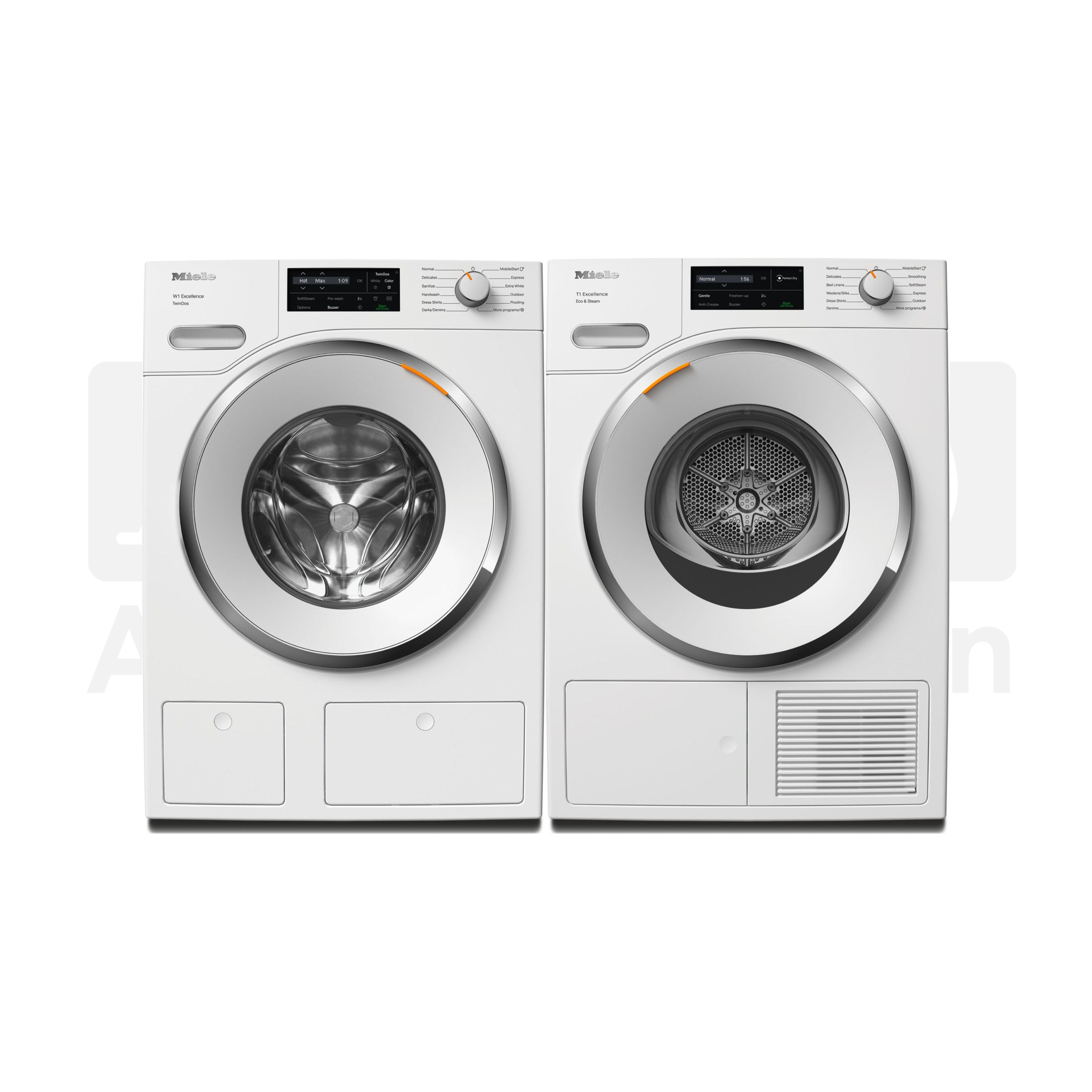 Miele WXF660 WCS TDos Washer & TXI680 WP Dryer Laundry Set – Eco & Steam