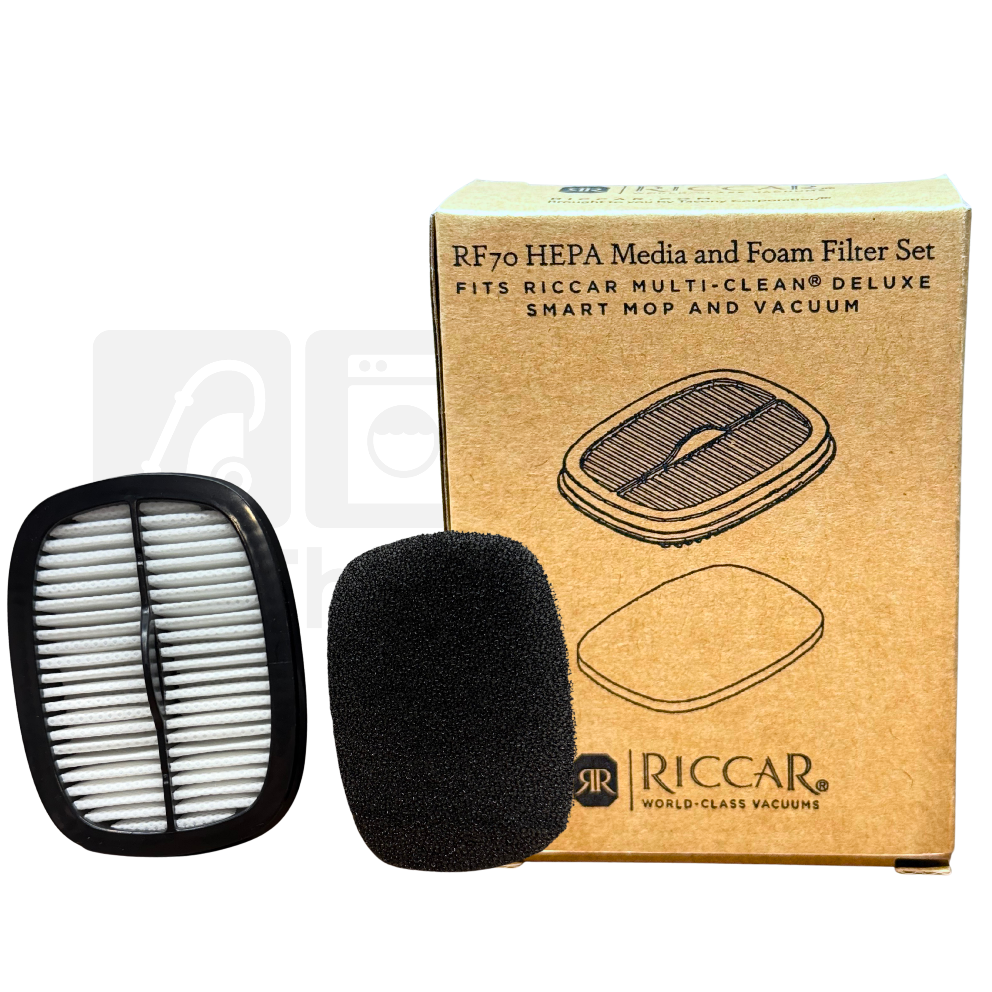 Riccar R70 Dry HEPA Media and Foam Filter Set
