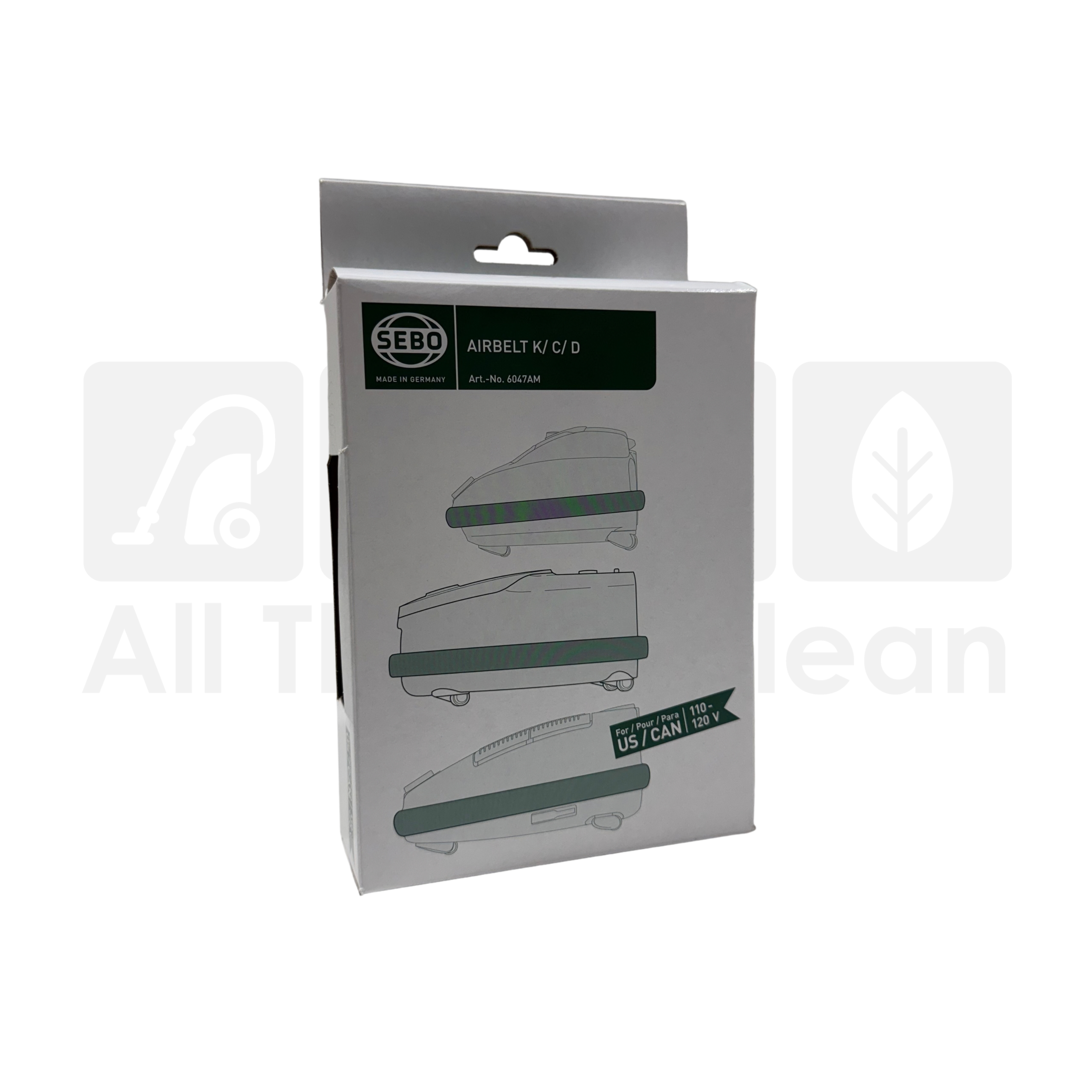 SEBO AIRBELT Textile Bumper with Clips for D, K & C Series – 6047AM01