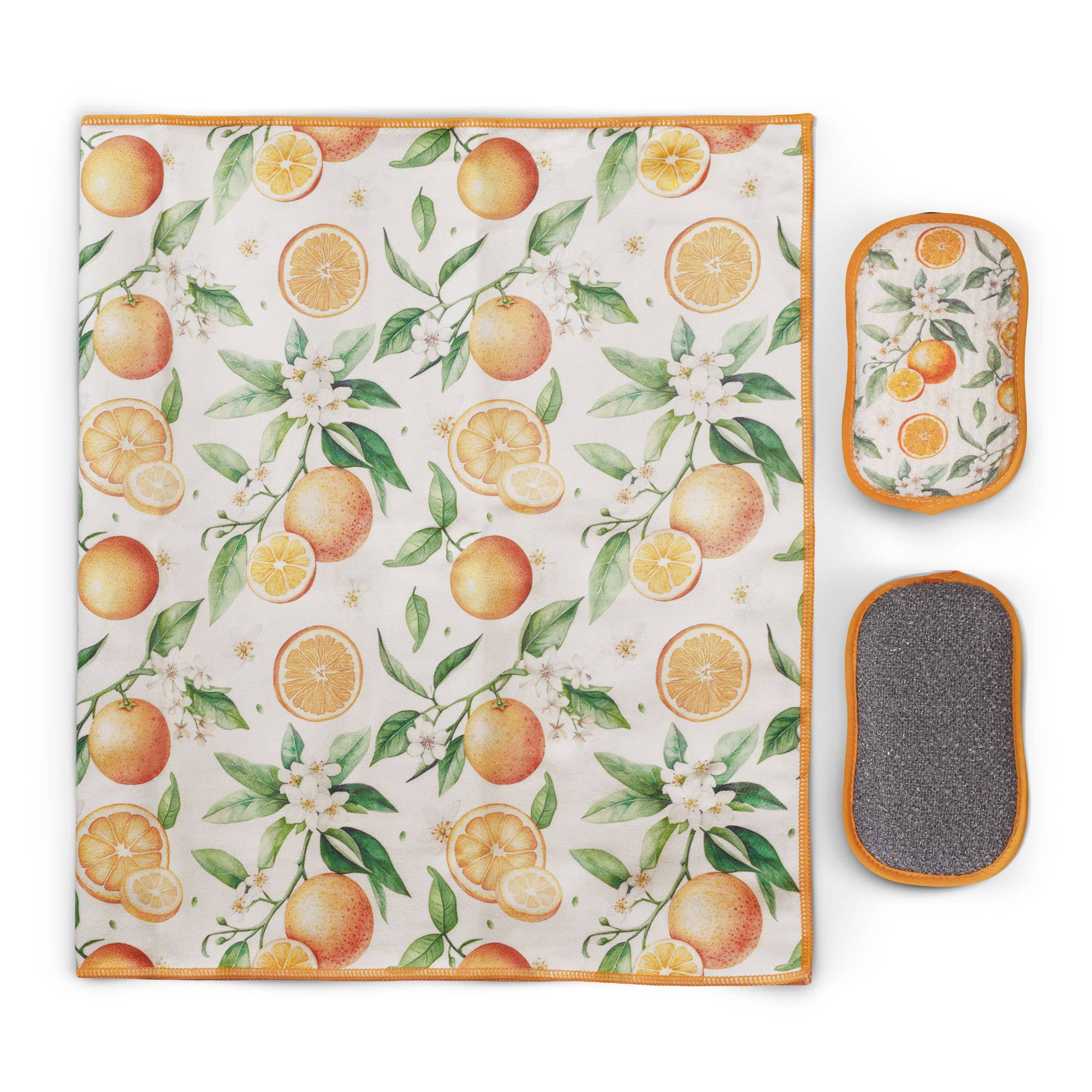 E-Cloth Kitchen 3-Piece Cleaning Combo Pack – Orange